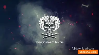 Glitch Smoky Logo Reveal Logo Stings template preview