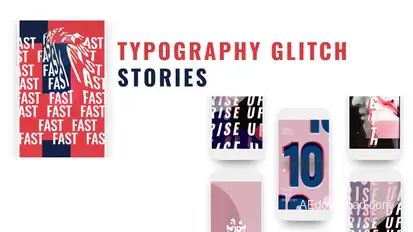 Glitch Stories Typography Pack Product Promo template preview