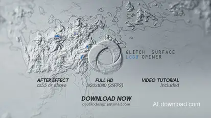 Glitch Surface Logo Opener  l  Surface Distortion Logo  l  Surface Emboss Logo Opener Logo Stings template preview