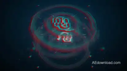 Glitch Tech RGB Split Logo Logo Stings template preview