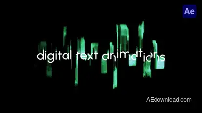 Glitch Text Animations Titles template preview