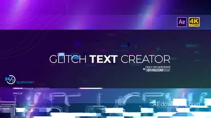 Glitch Text Creator Titles template preview
