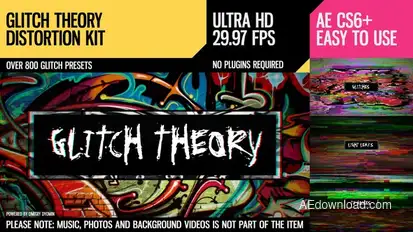 Glitch Theory (UltraHD Distortion Kit) Openers template preview