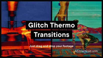 Glitch Thermo Transitions Elements template preview