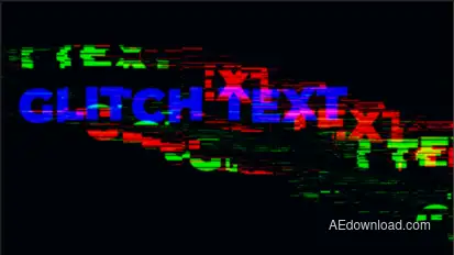 Glitch Title 4K Titles template preview