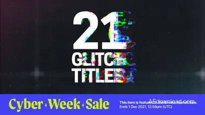 Glitch Titles Titles template preview