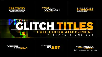 Glitch Titles Titles template preview