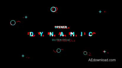 Glitch Titles Titles template preview