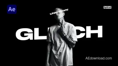 Glitch Titles Titles template preview