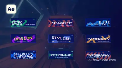 Glitch Titles Titles template preview