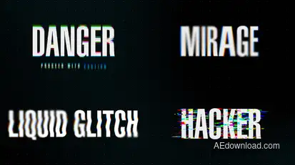 Glitch Titles Titles template preview