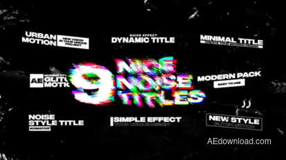 Glitch Titles | AE Elements template preview