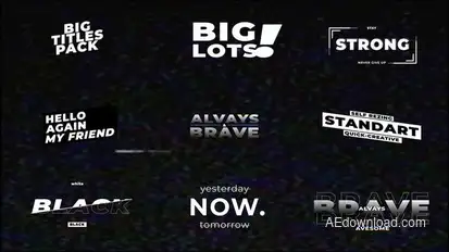 Glitch Titles | AE Titles template preview