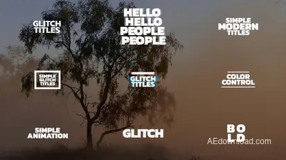 Glitch Titles | AE Titles template preview