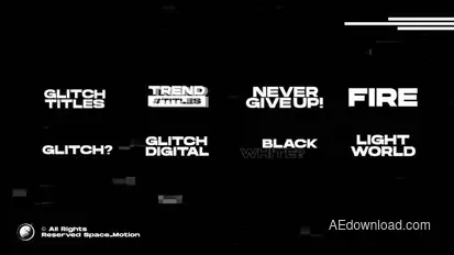 Glitch Titles _AE Titles template preview