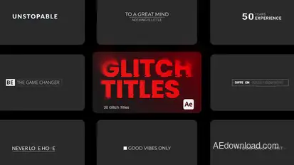 Glitch Titles For After Effects Titles template preview