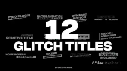 Glitch Titles v3 | AE Elements template preview