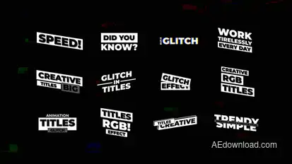 Glitch Titles V3 | After Effects Titles template preview