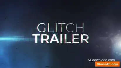 Glitch Trailer Openers template preview