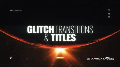 Glitch Transitions & Titles Elements template preview
