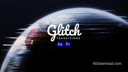 Glitch Transitions Elements template preview