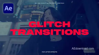 Glitch Transitions Elements template preview