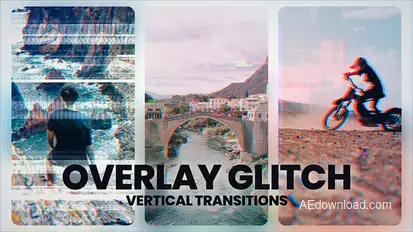 Glitch Transitions Elements template preview
