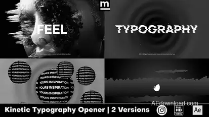 Glitch Typography Titles template preview