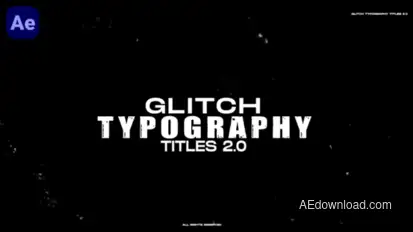 Glitch Typography Titles 2.0 Titles template preview