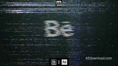 Glitch VHS Logo Logo Stings template preview