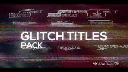Glitch X Titles Pack Titles template preview