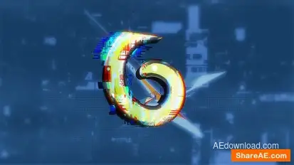 Glitching Logo Logo Stings template preview