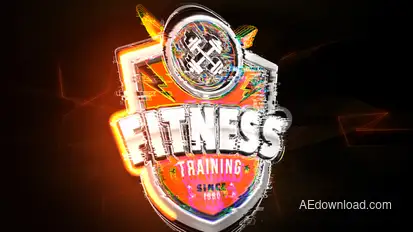 Glitchy Glowing Logo Reveal 2 Logo Stings template preview