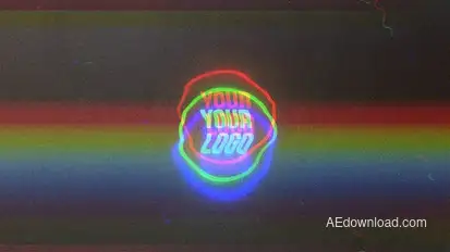 Glitchy Light Logo Logo Stings template preview