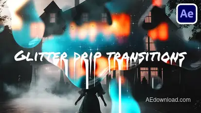 Glitter Drip Transitions Elements template preview