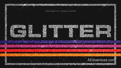 Glitter Titles template preview