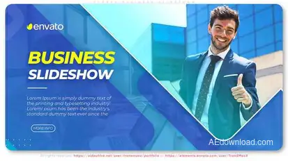 Global Business Slideshow Video Displays template preview