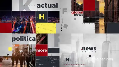 Global News Intro broadcast-packages template preview