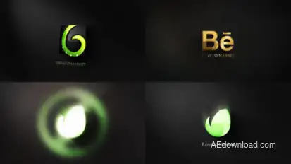 3D Logo Reveal Pack – Glossy Particle Animation with Light Wave & Blur Effects Logo Stings template preview