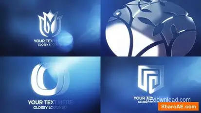 Glossy Logos 3D Logo Stings template preview