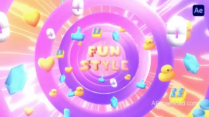 Glow Colorful Logo Intro Logo Stings template preview