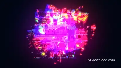 Glow Glitch Logo Reveal Logo Stings template preview