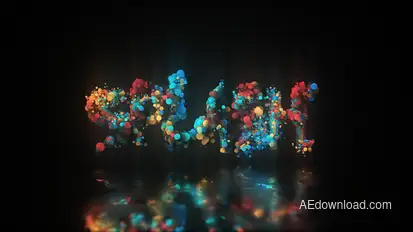 Glow Particle Logo Logo Stings template preview