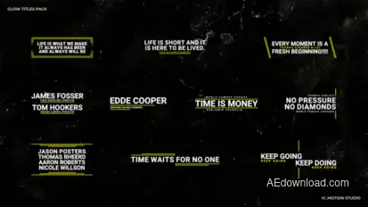 Glow Titles Titles template preview