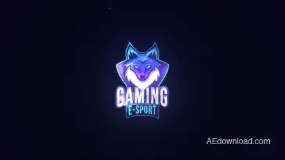 Glowing Logo Reveal Logo Stings template preview