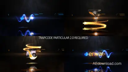 Glowing Particals Logo Reveal 28 Logo Stings template preview