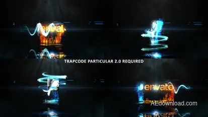 Glowing Particle Logo Reveal 27 Logo Stings template preview