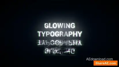 Glowing Typography Openers template preview