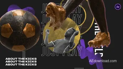 Gold & Grunge Soccer Logo Openers template preview