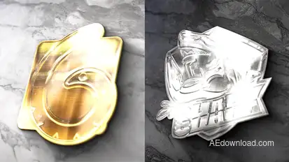 Gold - Metal Logo Reveal Logo Stings template preview